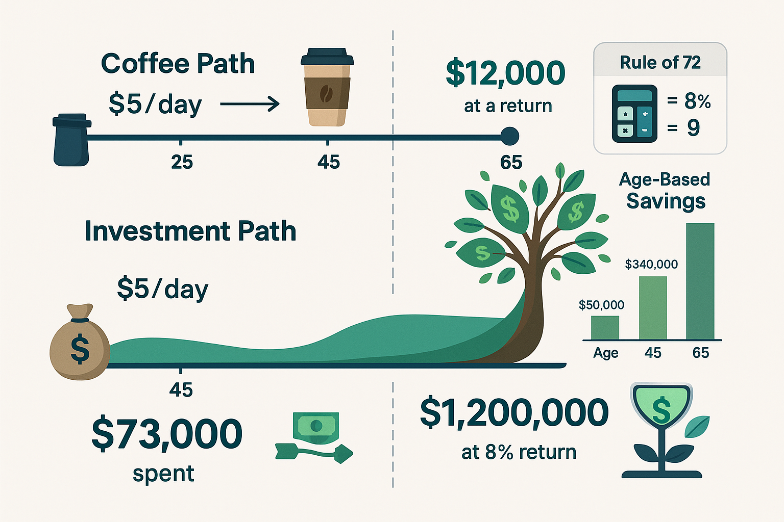 The Compound Interest Miracle - How $5 Daily Becomes $1.2 Million