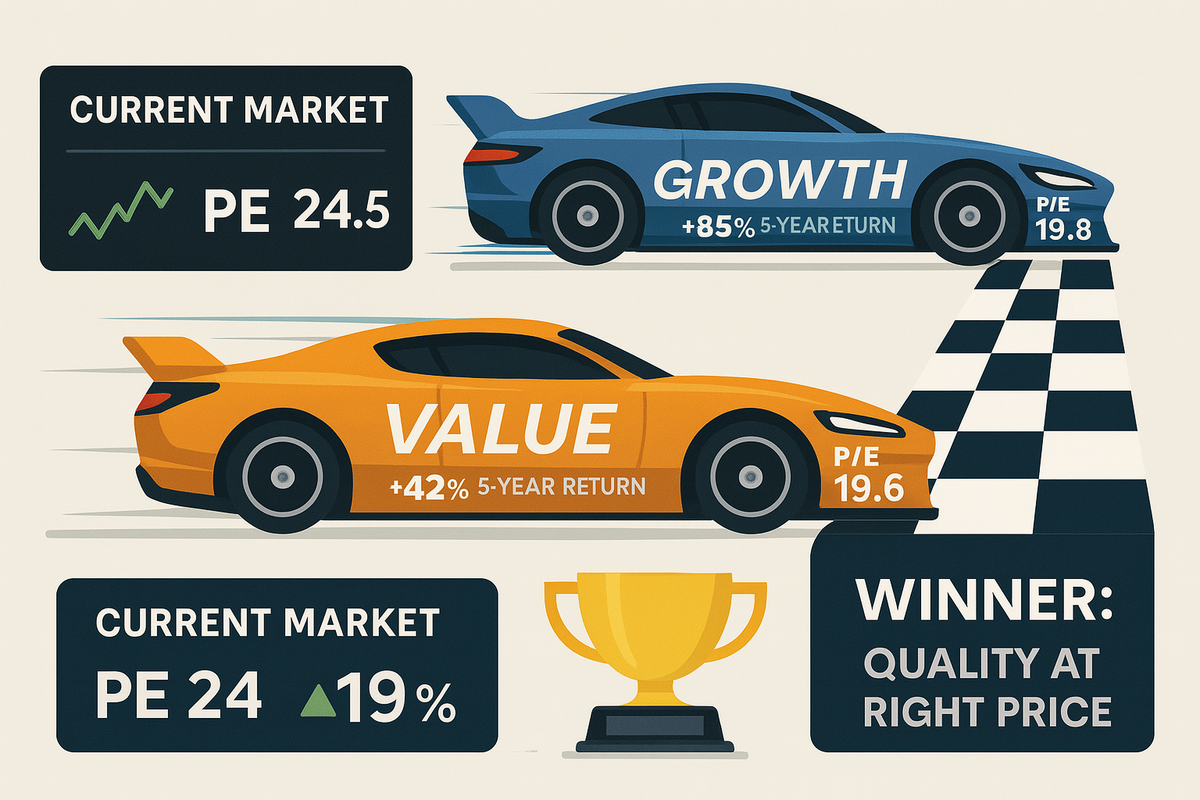 The Growth vs Value Battle - Why One Side is Winning by 100%